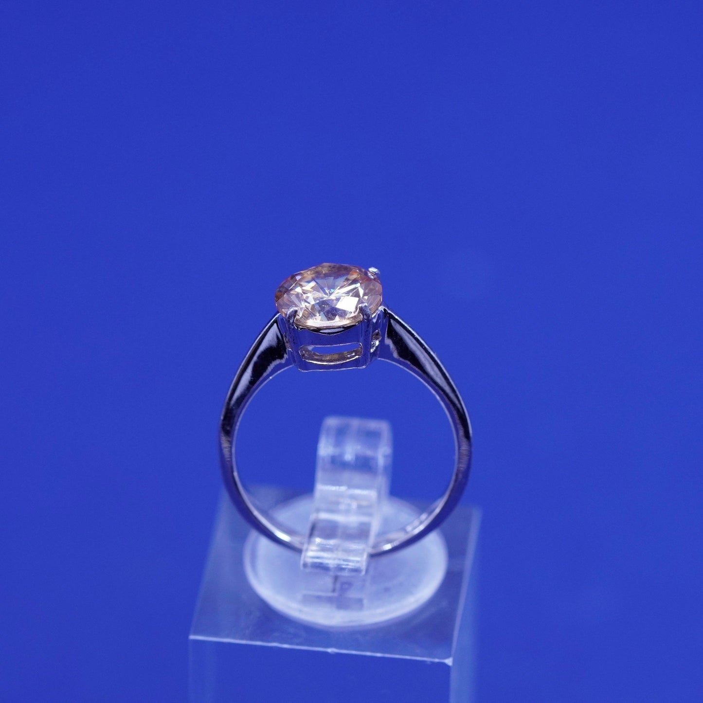 Size 6.25 vintage Sterling 925 silver ring with citrine