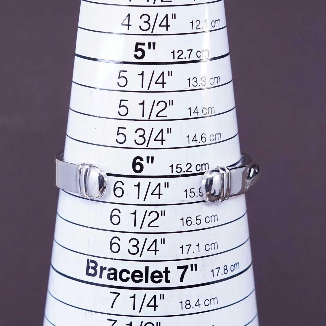 6.25”, Sterling silver handmade bracelet, italy 925 cuff w/ there is a cure