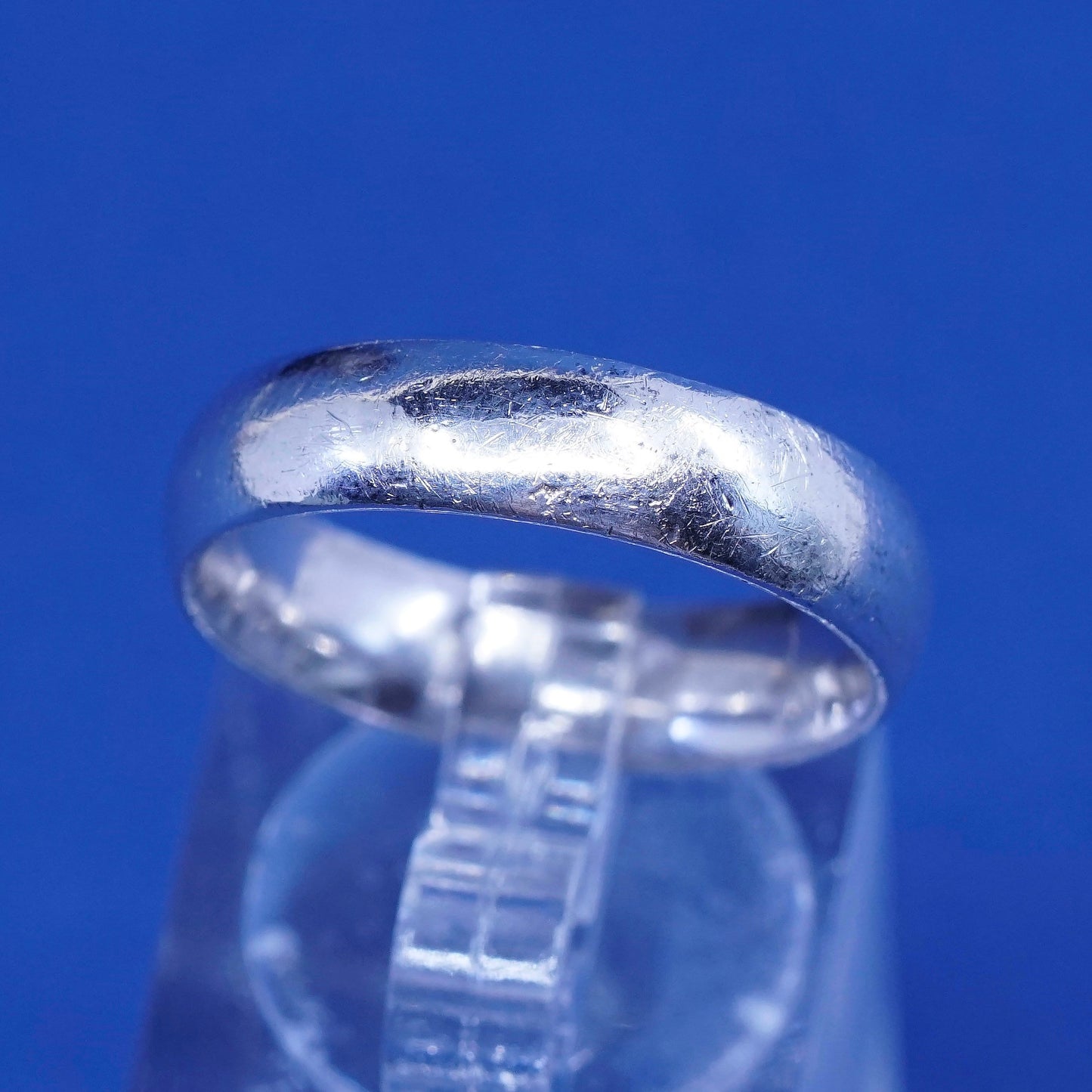 Size 7.75, vintage Sterling silver handmade ring, 925 wedding band