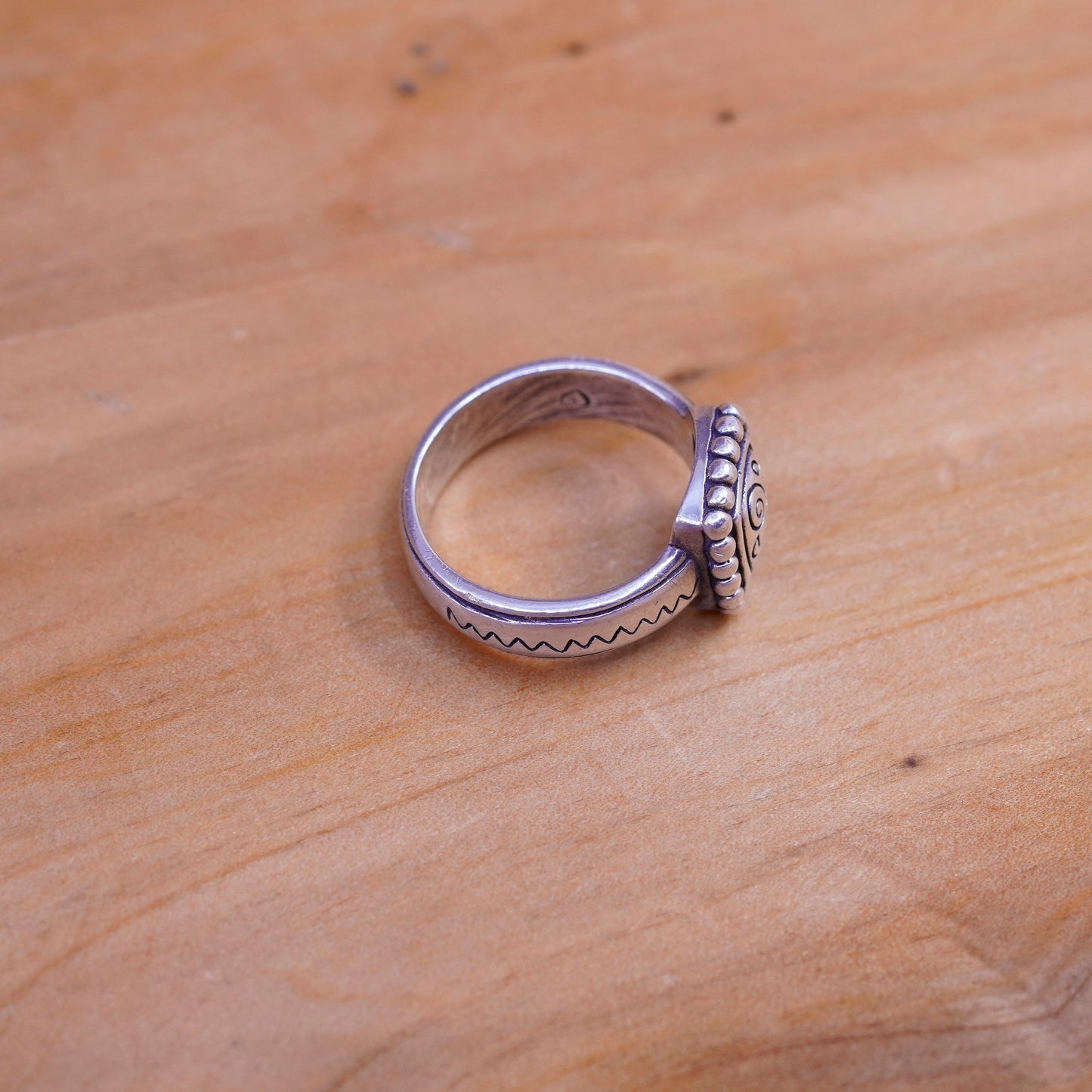 Size 7, vintage Brighton Sayan Sterling 925 silver handmade ring with beads