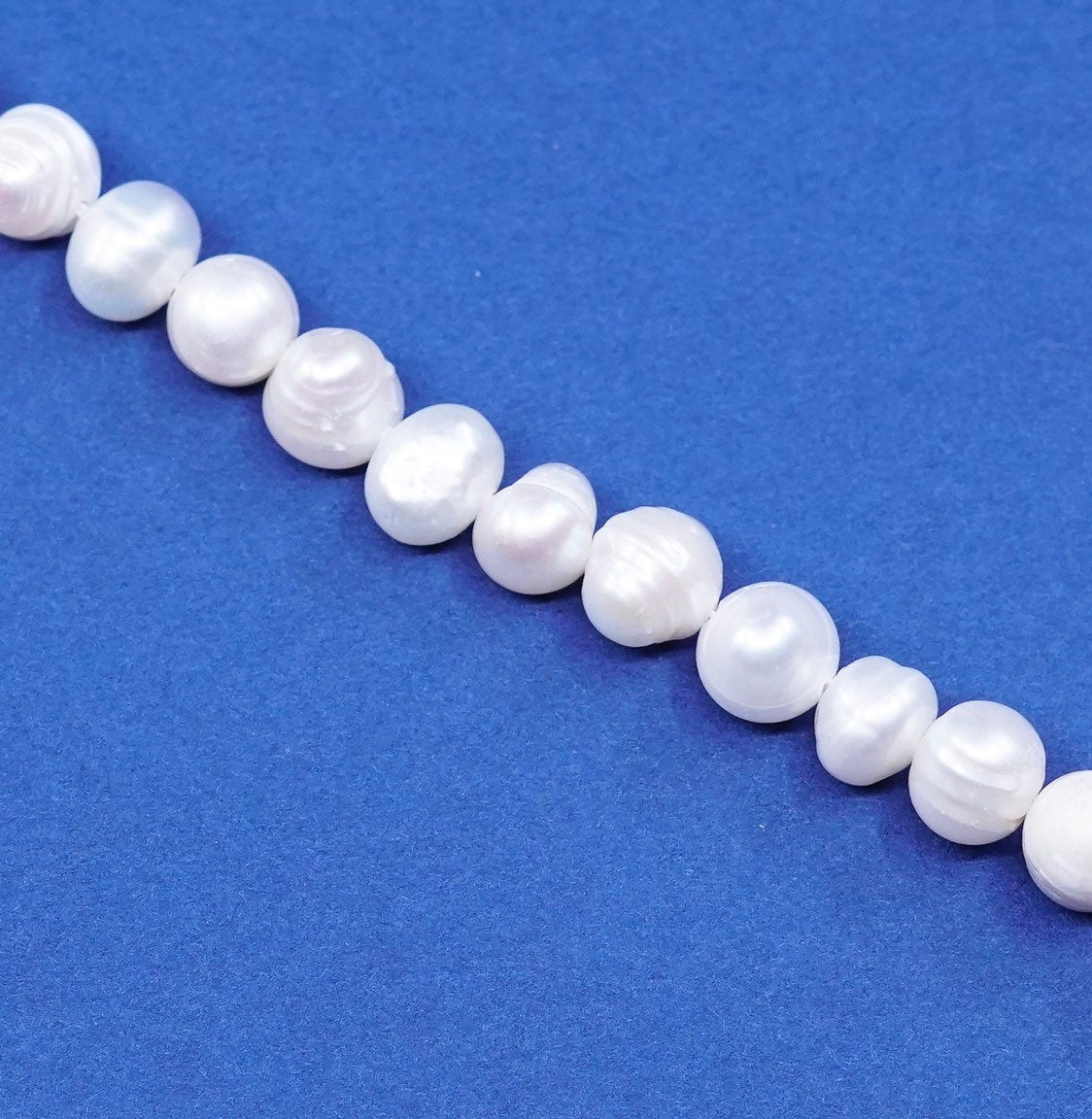 7", Sterling silver handmade bracelet, 925 clasp w/ freshwater pearl beads
