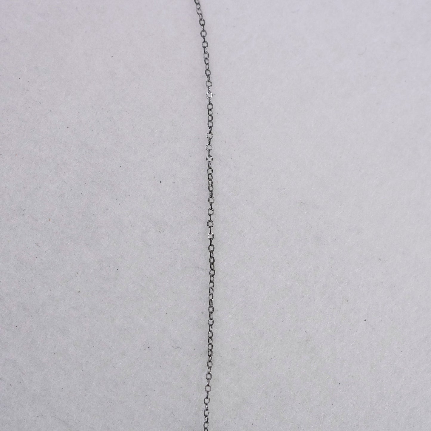 16” 1mm, vintage Italy Sterling 925 silver circle chain necklace