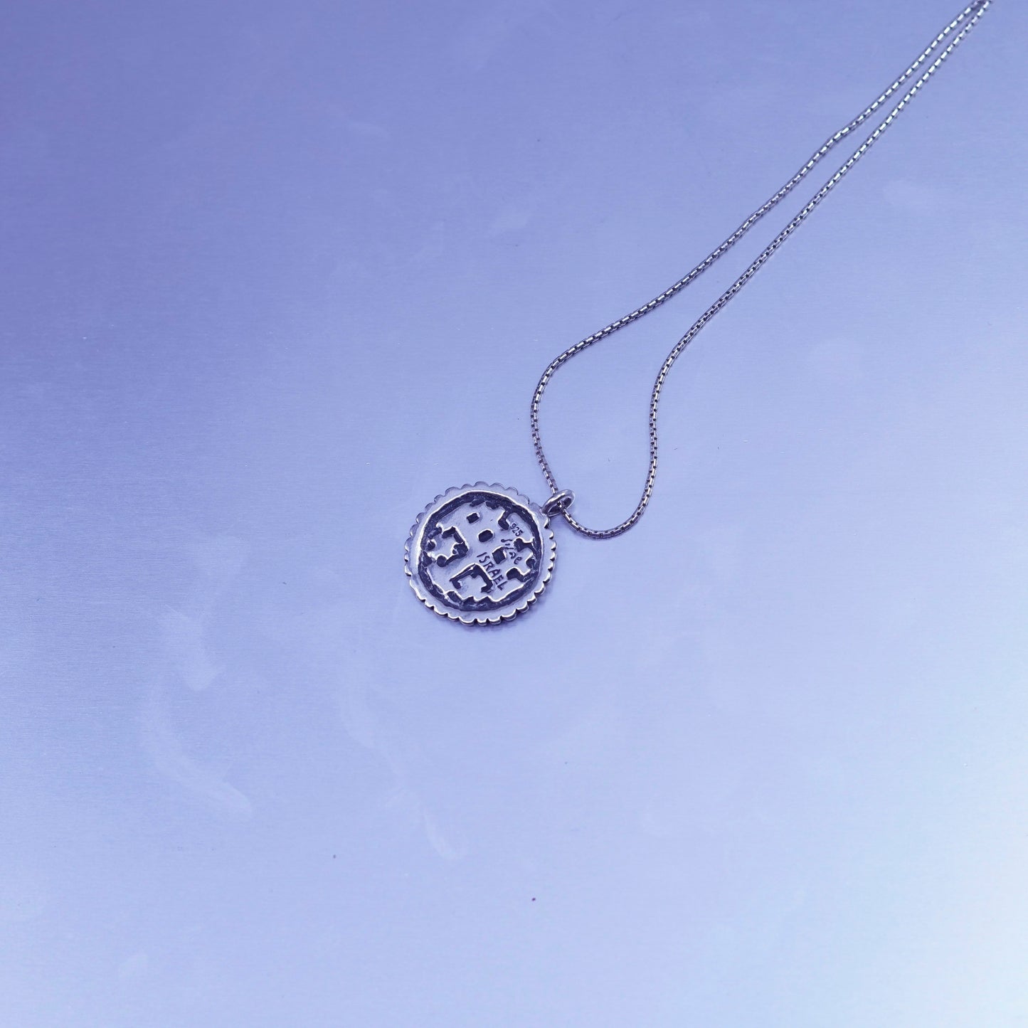 18+2”, Israel Shablool Didae sterling silver 925 necklace, snake cross pendant