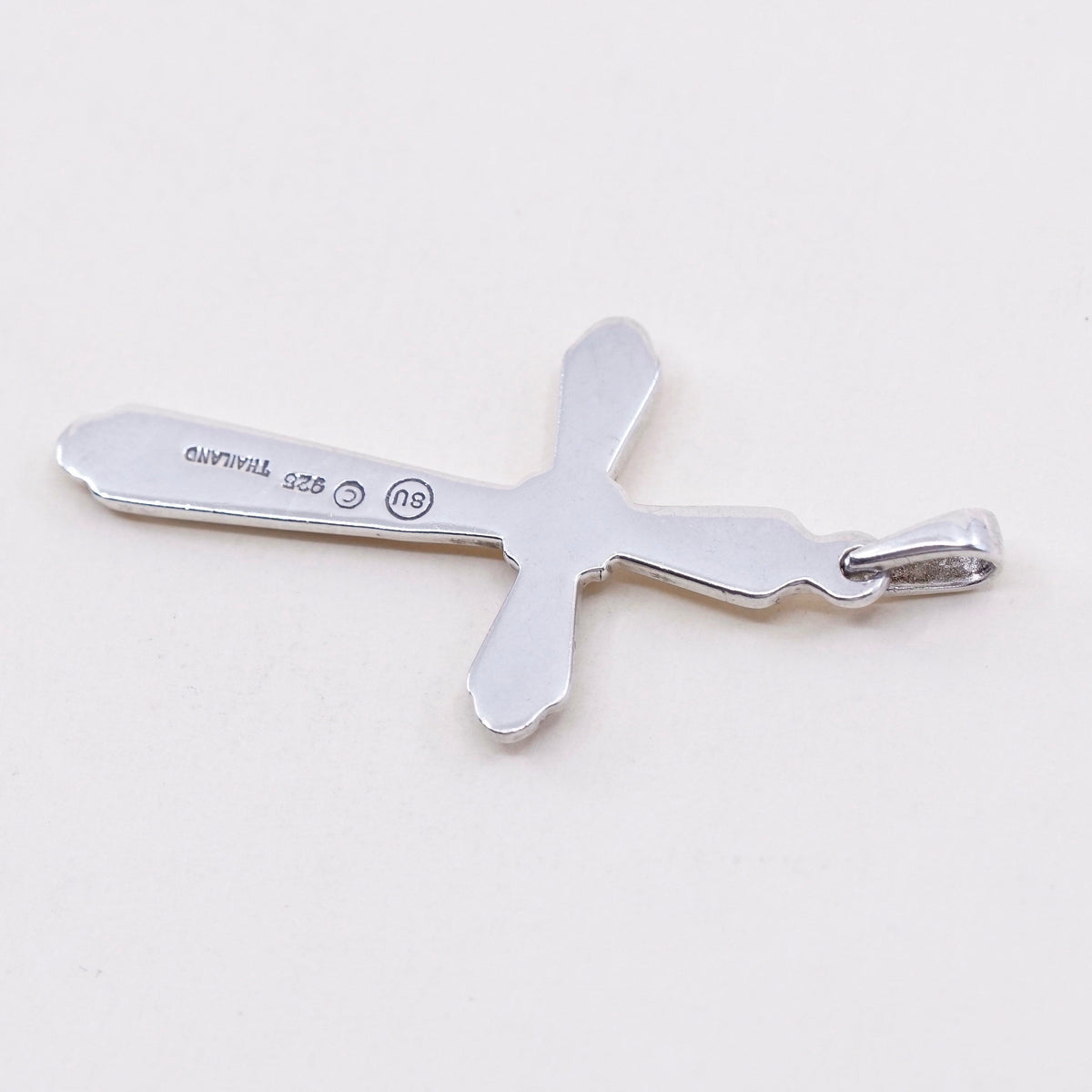 Vintage handmade Sterling silver pendant, 925 cross