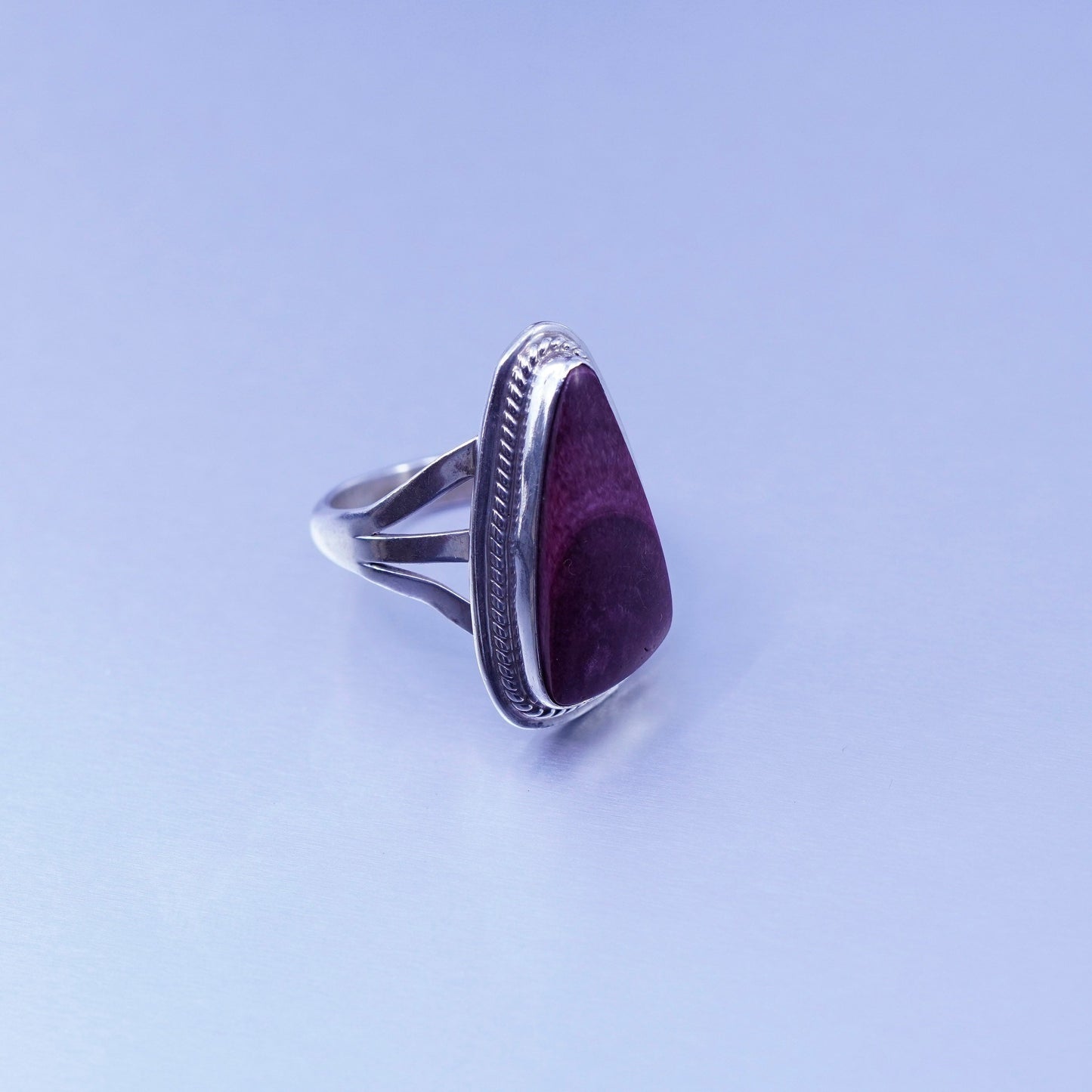 Size 6.5, Native American navajo Alex Gelvin Sterling 925 silver ring charoite