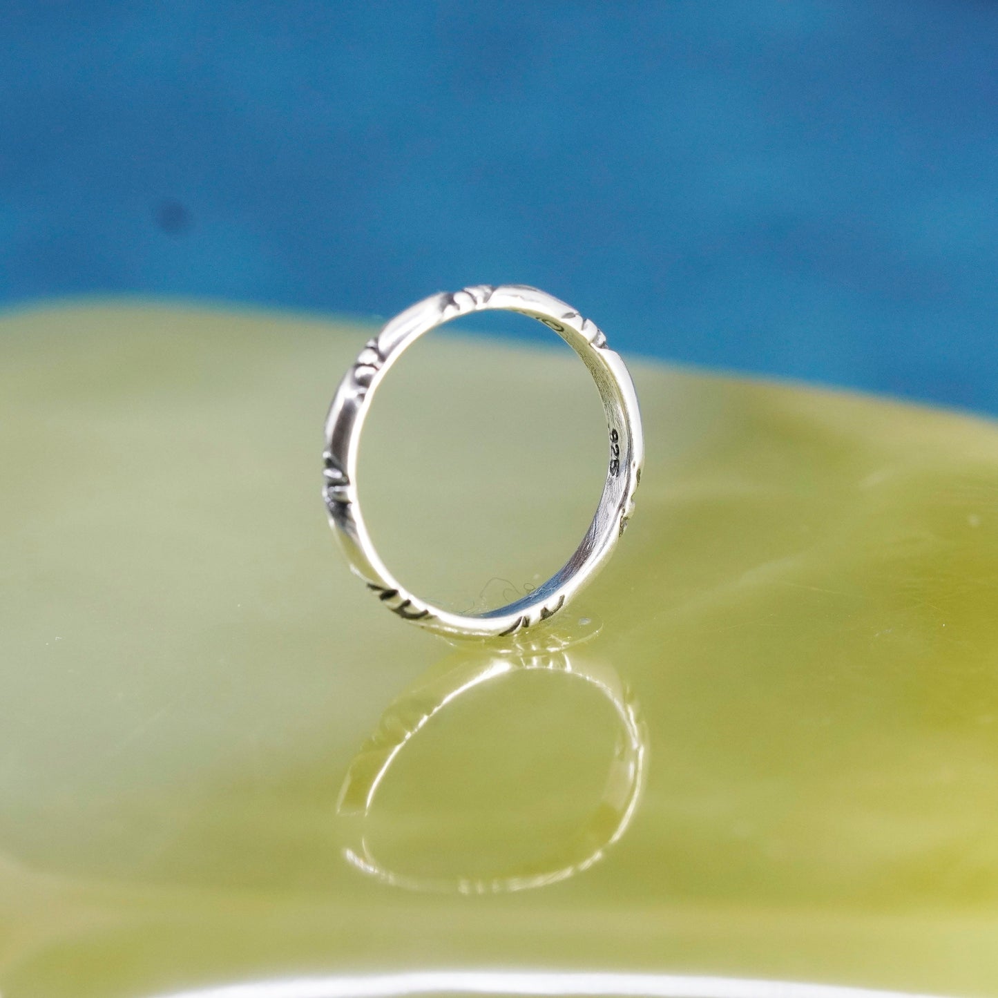 Size 6.25, vintage Sterling silver handmade ring, 925 cable band
