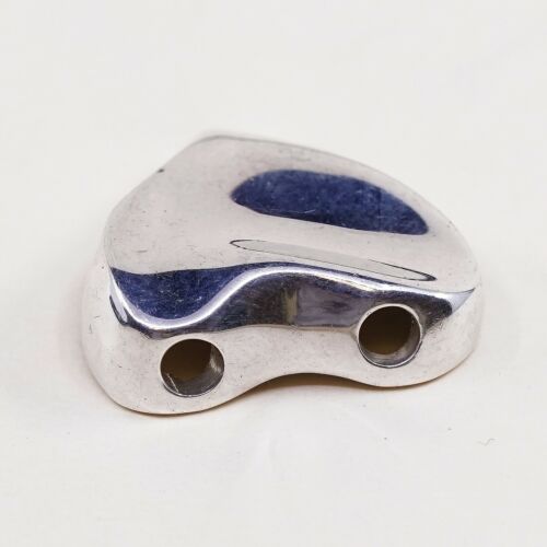 Vintage Sterling Silver Heart Pendant, Modern 925 Silver Charm, Stamped 925