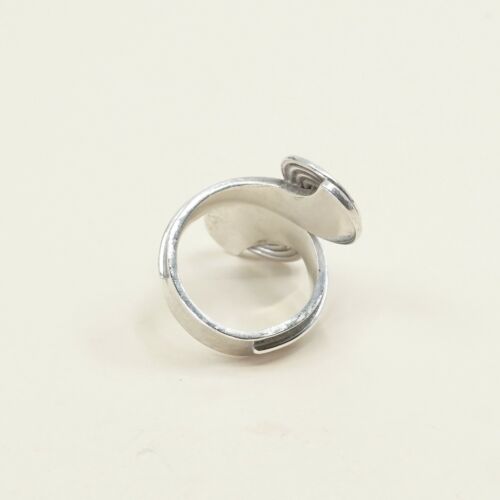 Size 6.5, Vtg Sterling Silver Handmade Ring, Mexico 925 Band W/ Filigree Whirl