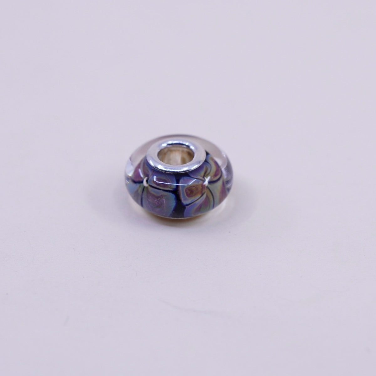 Vintage Cham chamilia Sterling 925 silver handmade Murano glass bead charm