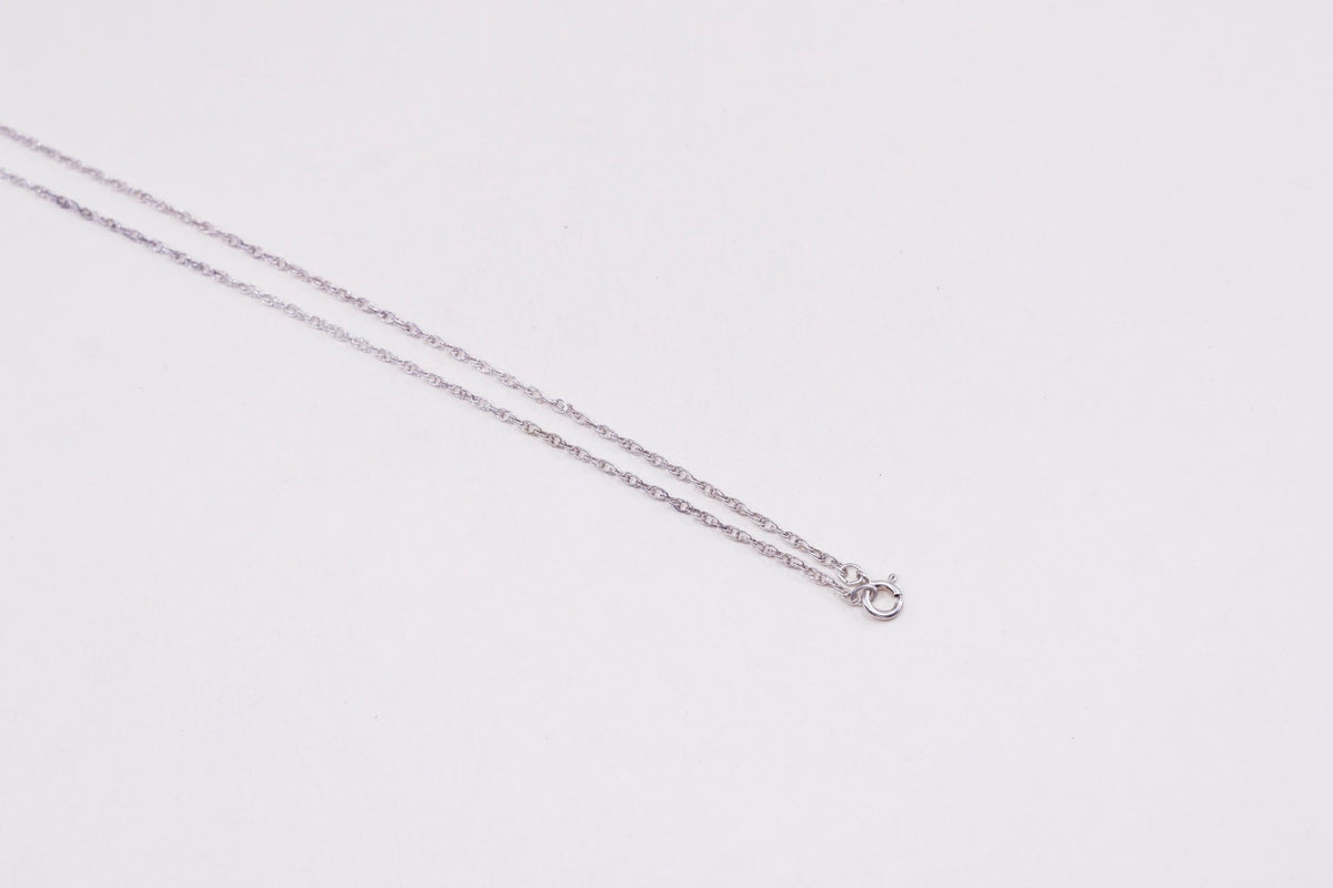 24”, 2mm, vintage Sterling silver necklace, 925 Singapore rope chain
