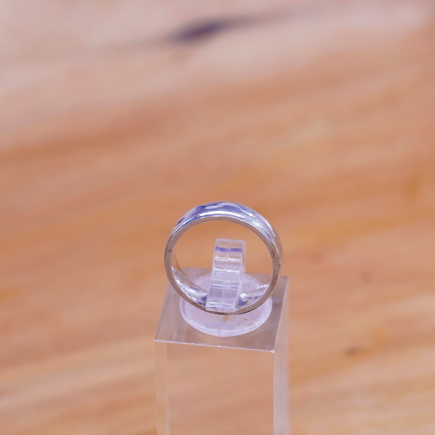 size 6, vintage Sterling silver handmade ring, 925 band