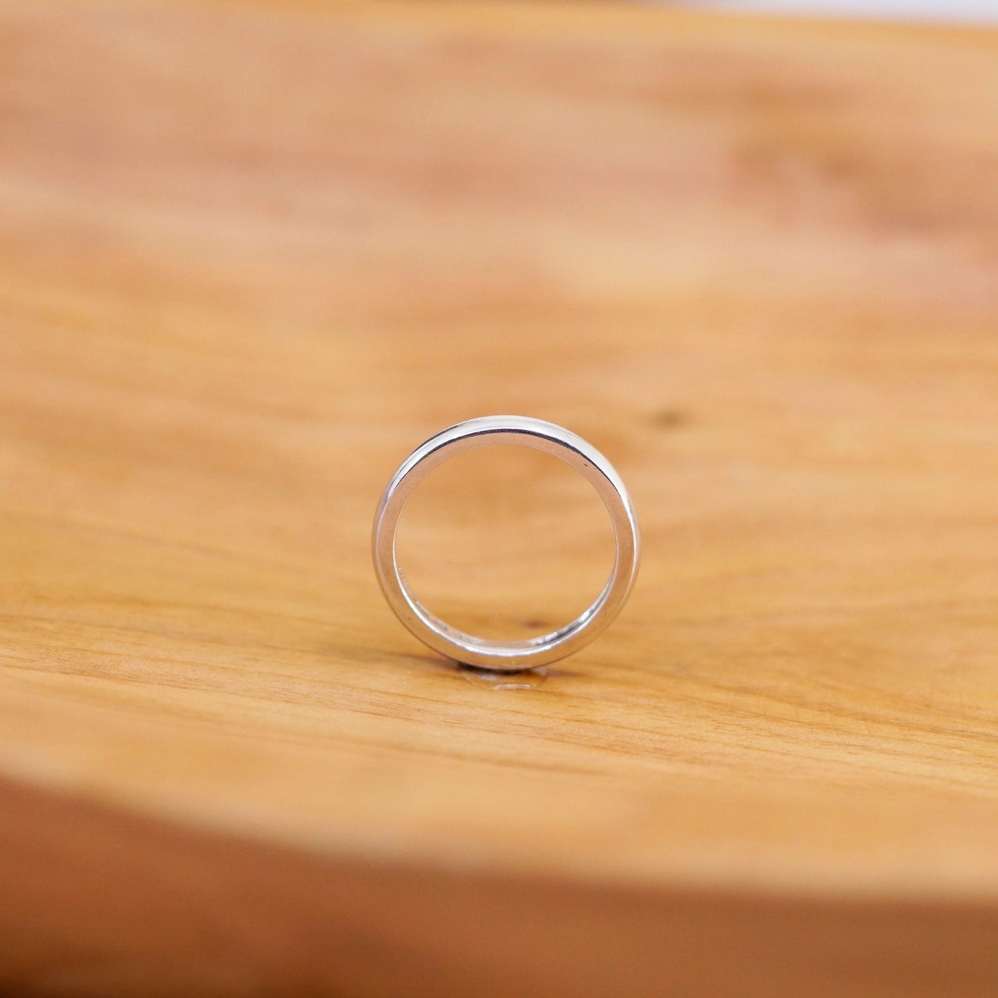 Size 9, vintage designer sterling silver handmade ring, 925 wedding band