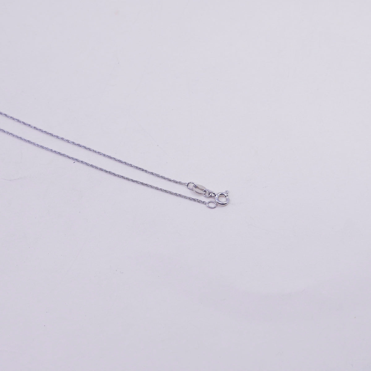 18”, 1mm, vintage Sterling silver necklace, 925 Singapore rope chain