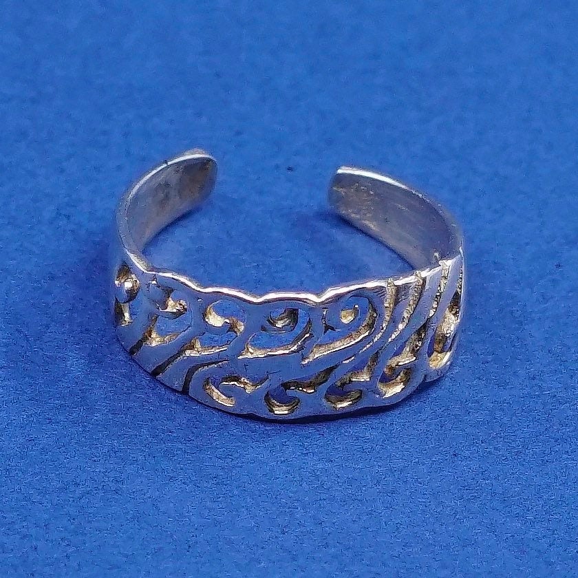 Size 1.75, vtg Sterling silver handmade ring, 925 wired band