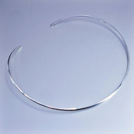 12”, vintage Sterling 925 silver handmade choker collar necklace