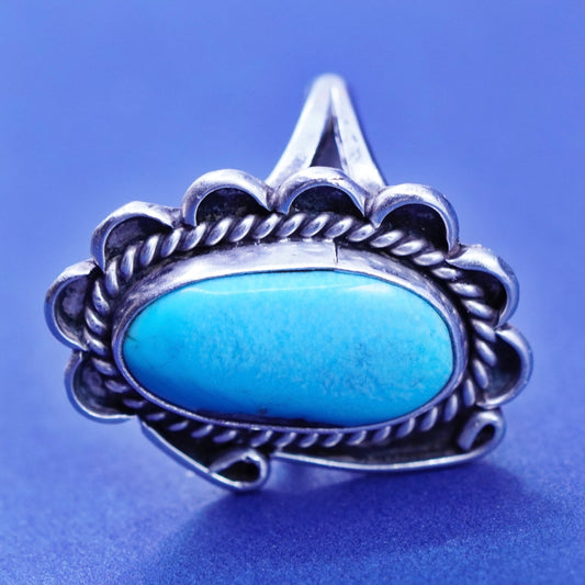 sz 6.25, Sterling 925 silver ring, Native American southwestern turquoise