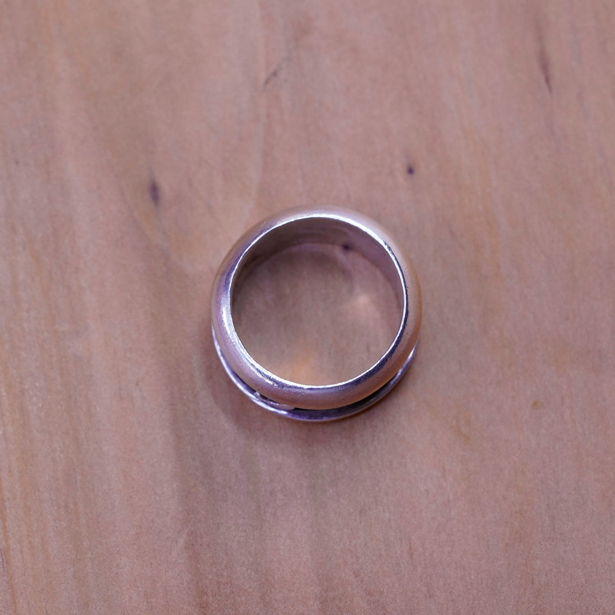 Size 7.5, vintage Sterling silver handmade ring, 925 textured band