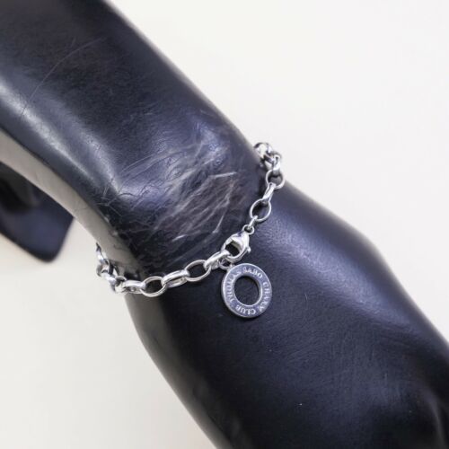 6.25” Vintage Thomas Sabo Sterling Silver Bracelet, 925 Circle charm