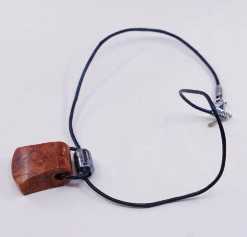 Silpada N0965 Red Sponge Coral Nugget, Leather and Sterling Silver Necklace
