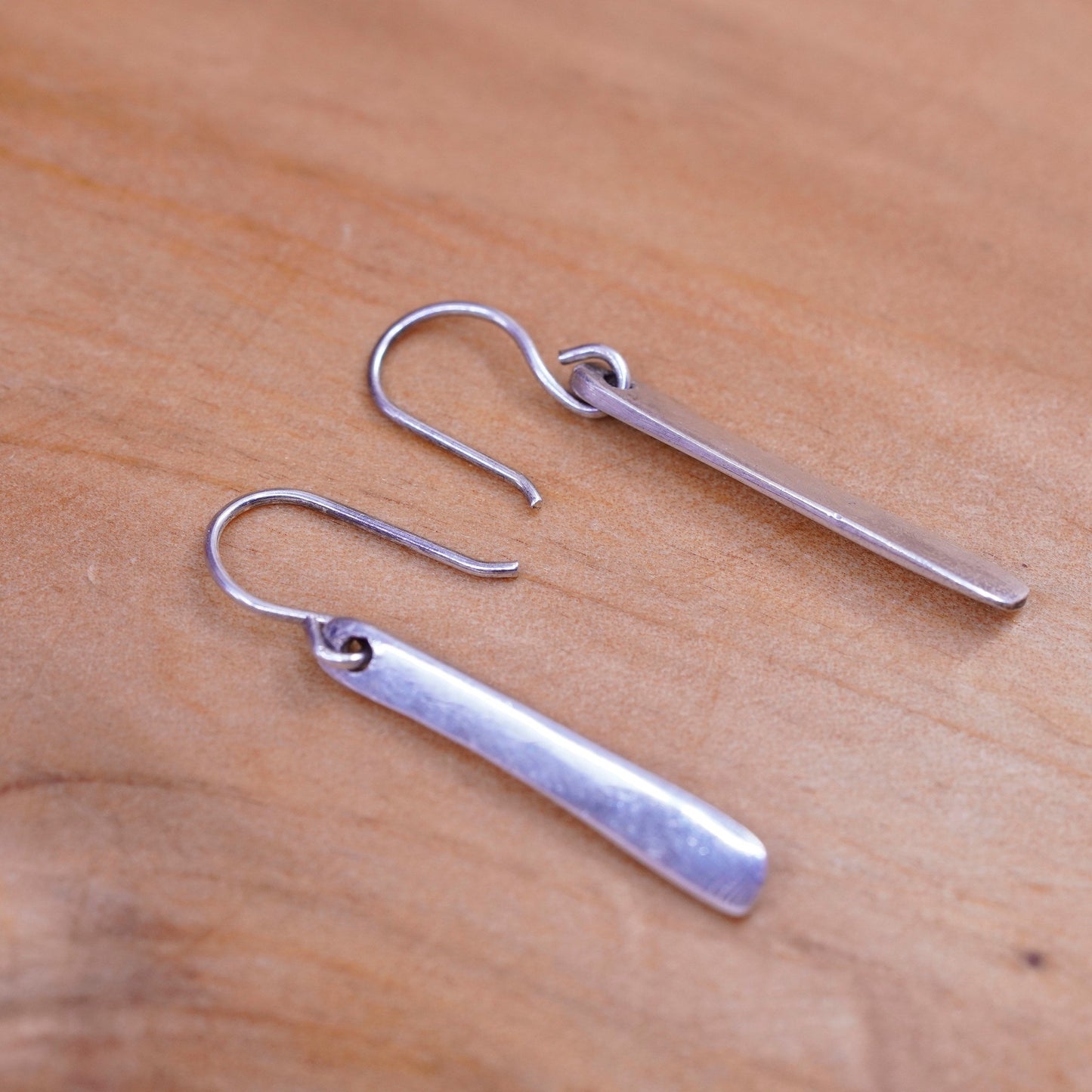 Vintage sterling silver handmade earrings, 925 tag