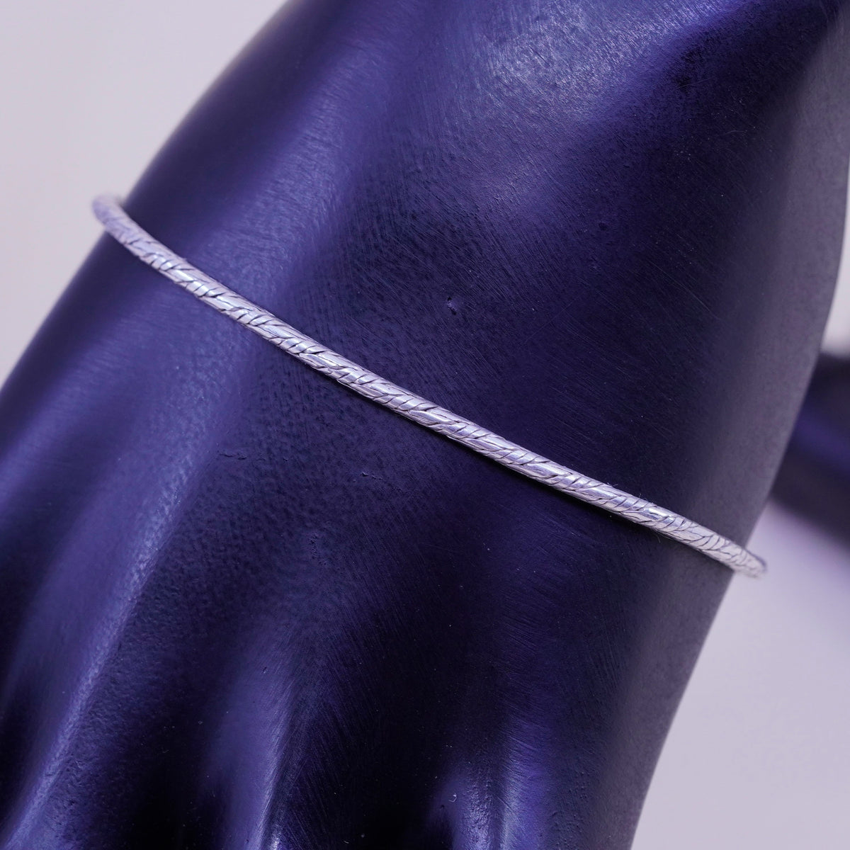 7.5”, 2mm, vintage Italy Sterling 925 silver bracelet, bold snake chain