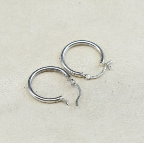 0.75” sterling silver 925 Huggie earrings Hoops, stamped 925