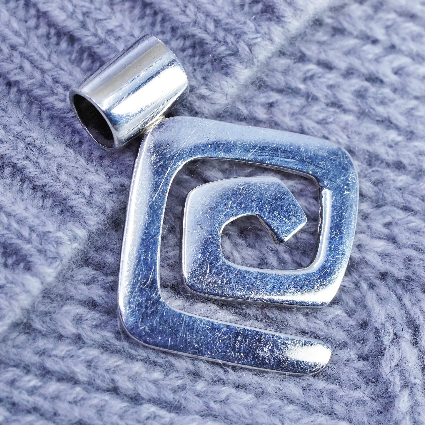 Vintage Silpada S0337 sterling 925 silver handmade swirl pendant
