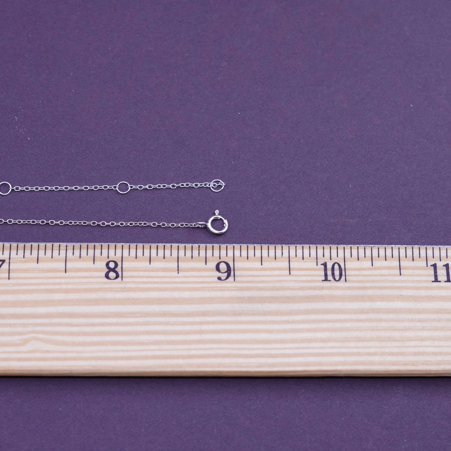 16+2”, 1mm, vintage Sterling silver necklace, 925 circle chain