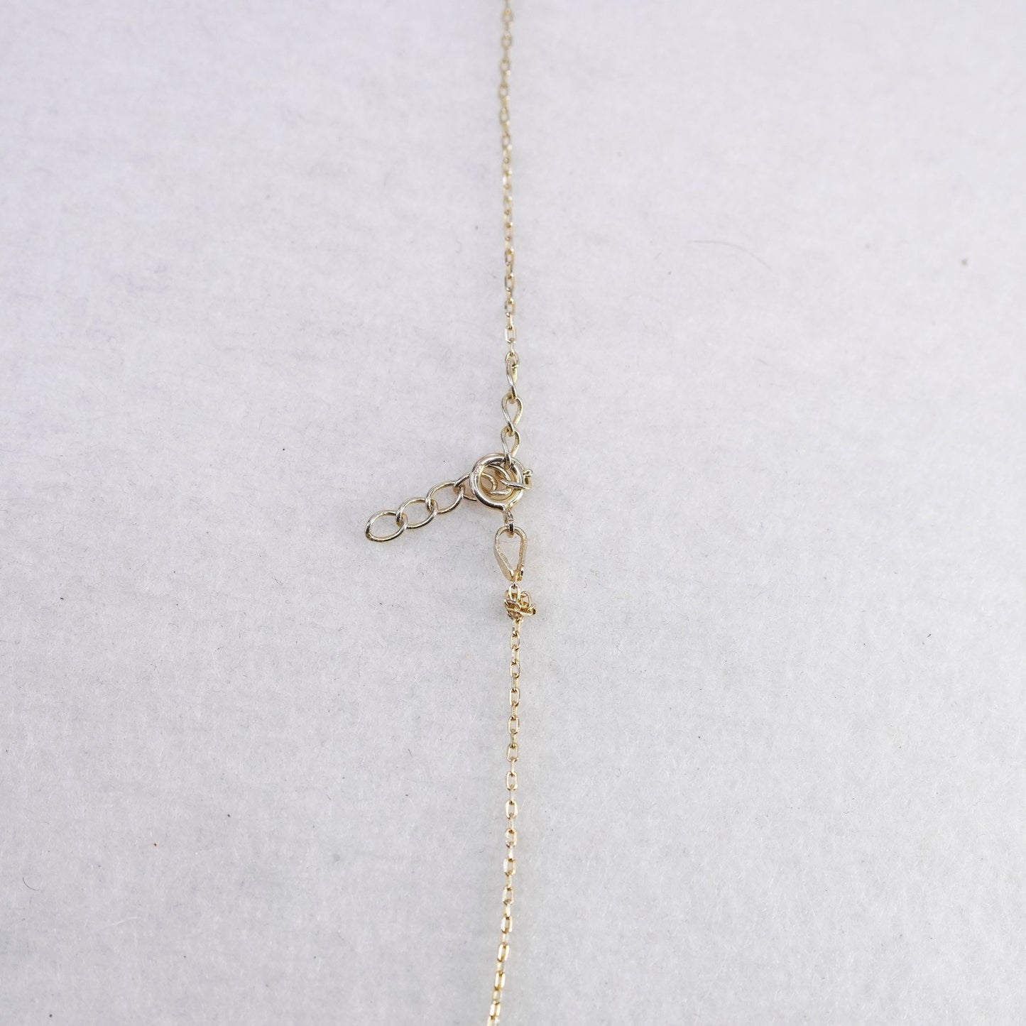 15+1”, vermeil gold over Sterling 925 silver handmade circle necklace with cz
