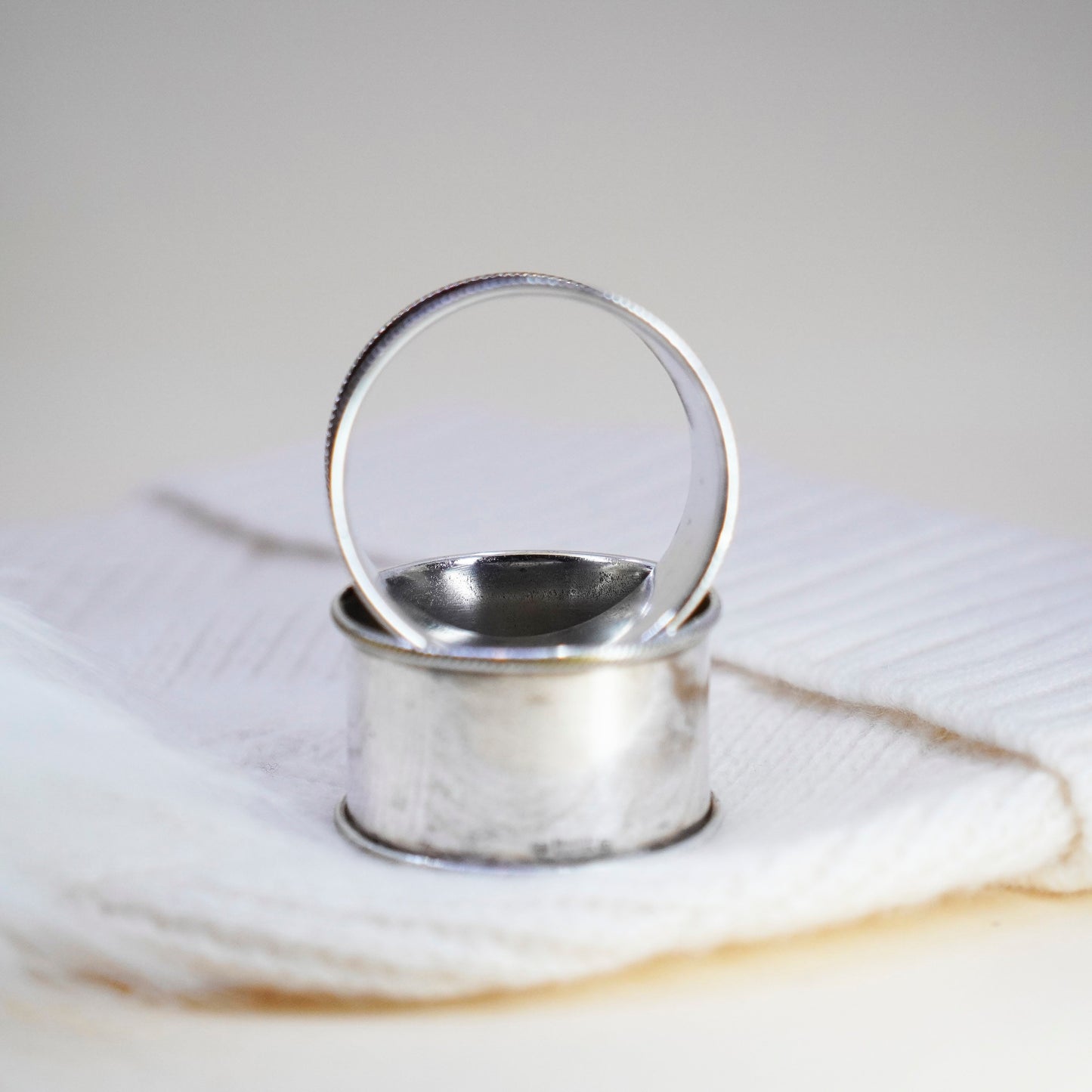 Vintage industria agentina Sterling 925 silver handmade napkin rings