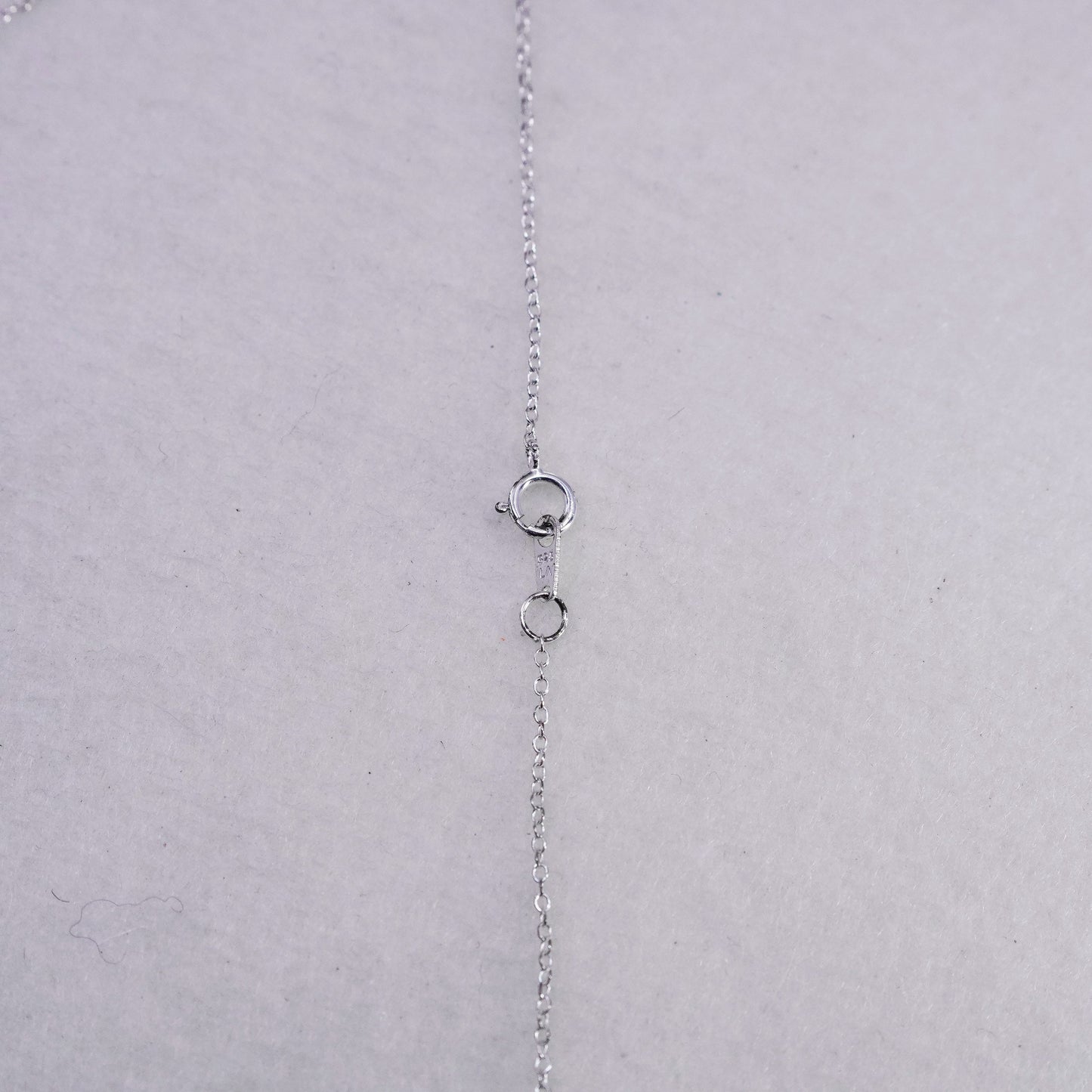 16+2”, vintage Sterling 925 silver handmade circle necklace w/ handcuff pendant
