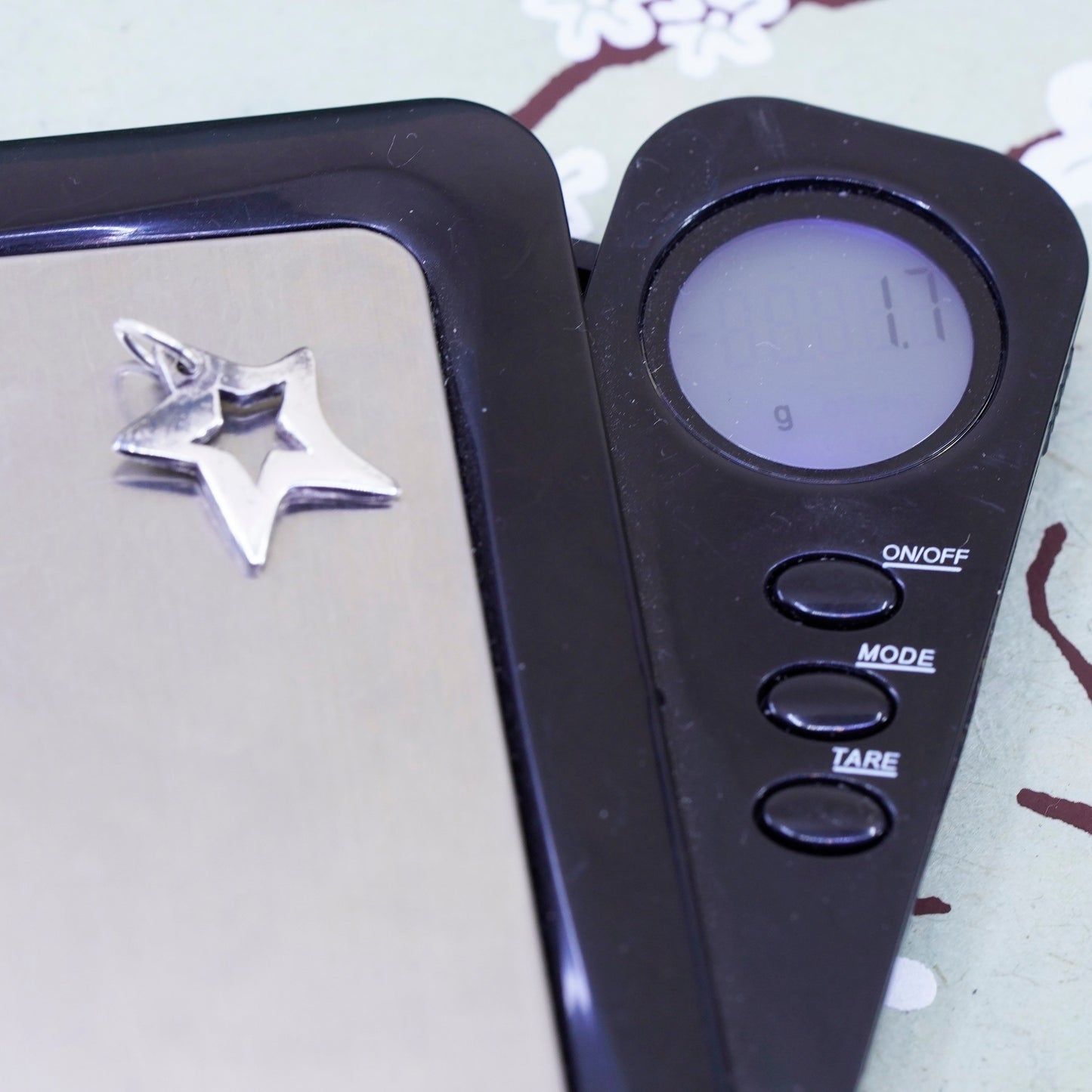 Vintage Sterling silver handmade pendant, 925 star charm
