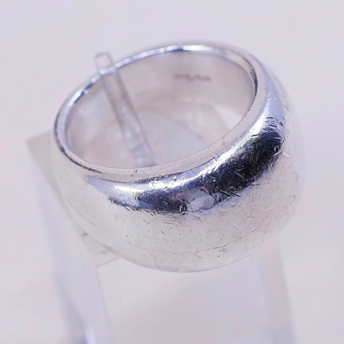 sz 6.75, vtg Anthony Quinn jewelry, sterling silver handmade ring, 925 band