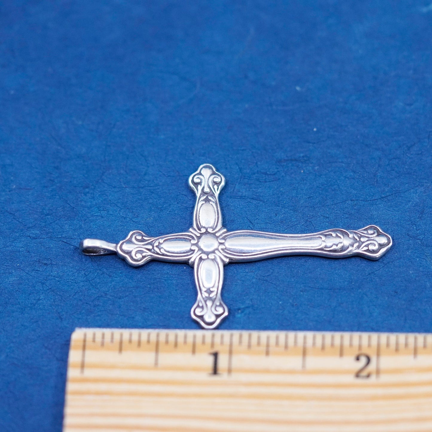 Vintage Sterling silver handmade pendant, 925 cross