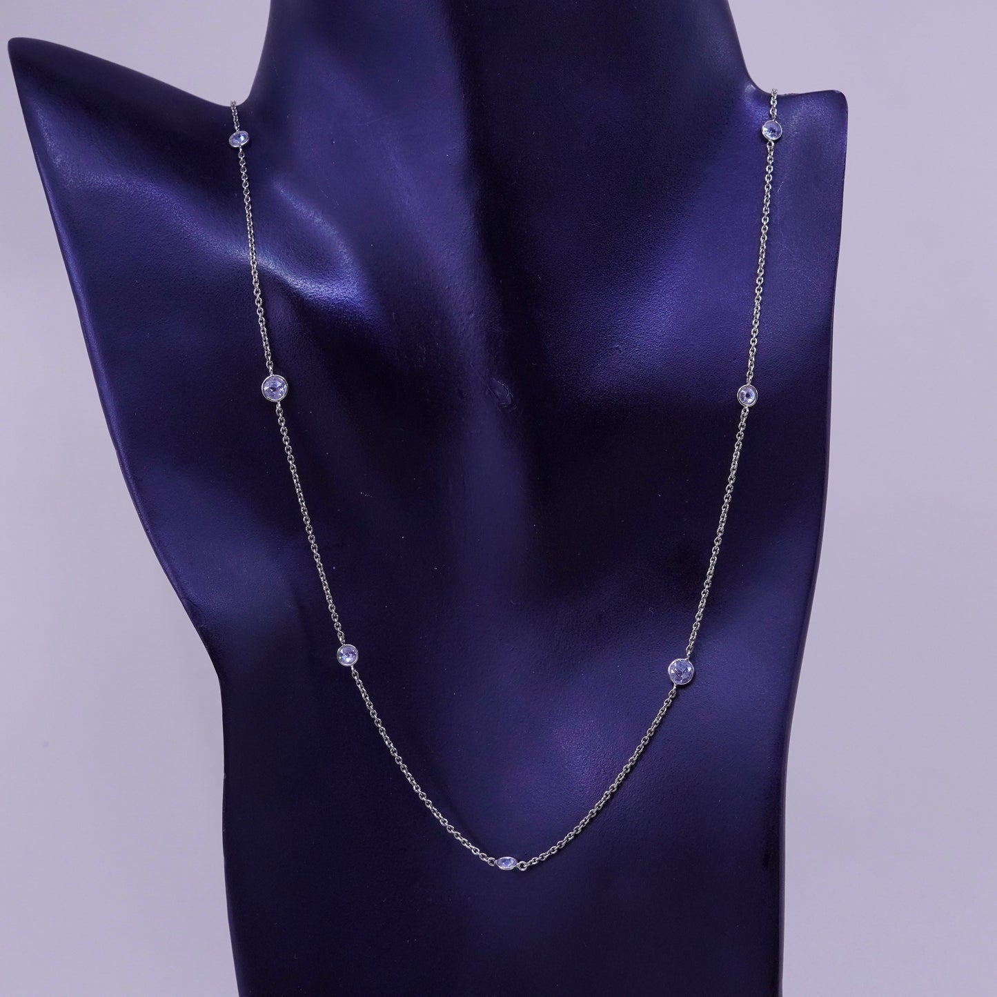60”, vermeil gold over Sterling silver handmade necklace, 925 circle chain cz