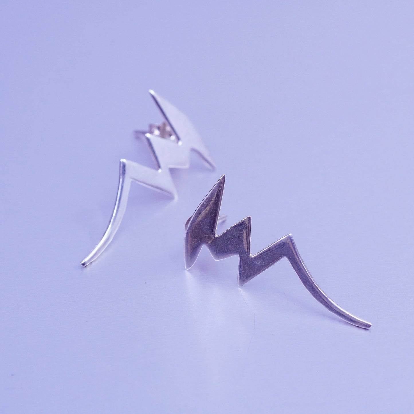 vintage Sterling silver handmade earrings, Mexico 925 tornado studs