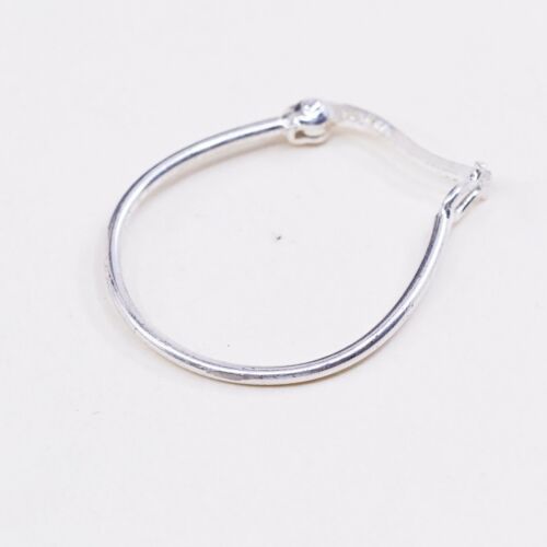 0.75” sterling silver 925 Huggie earrings Hoops, stamped 925