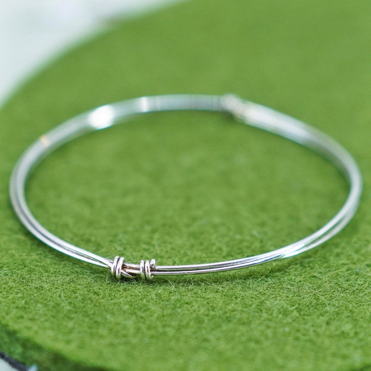 7.25”, vintage sterling 925 silver handmade bracelet, bangle