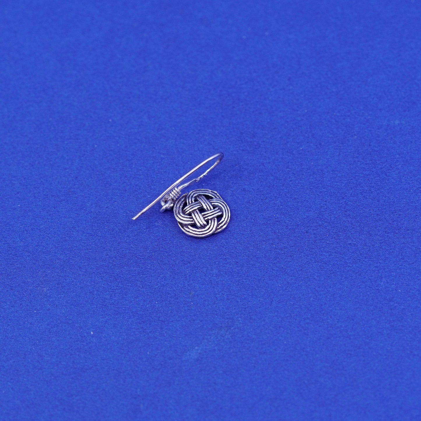 Vintage sterling silver handmade earrings, Irish 925 celtic knots