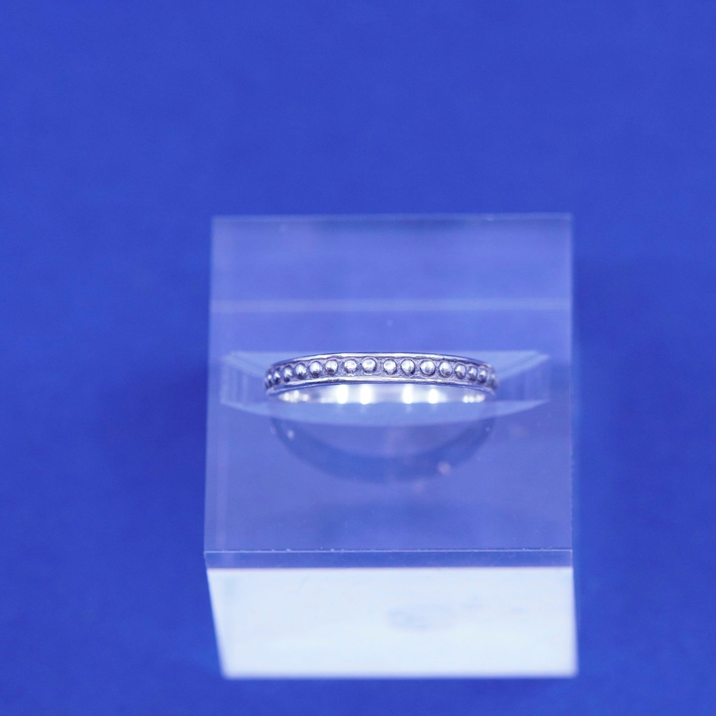 Size 6, vintage shube southwestern Sterling silver handmade ring 925 band beads
