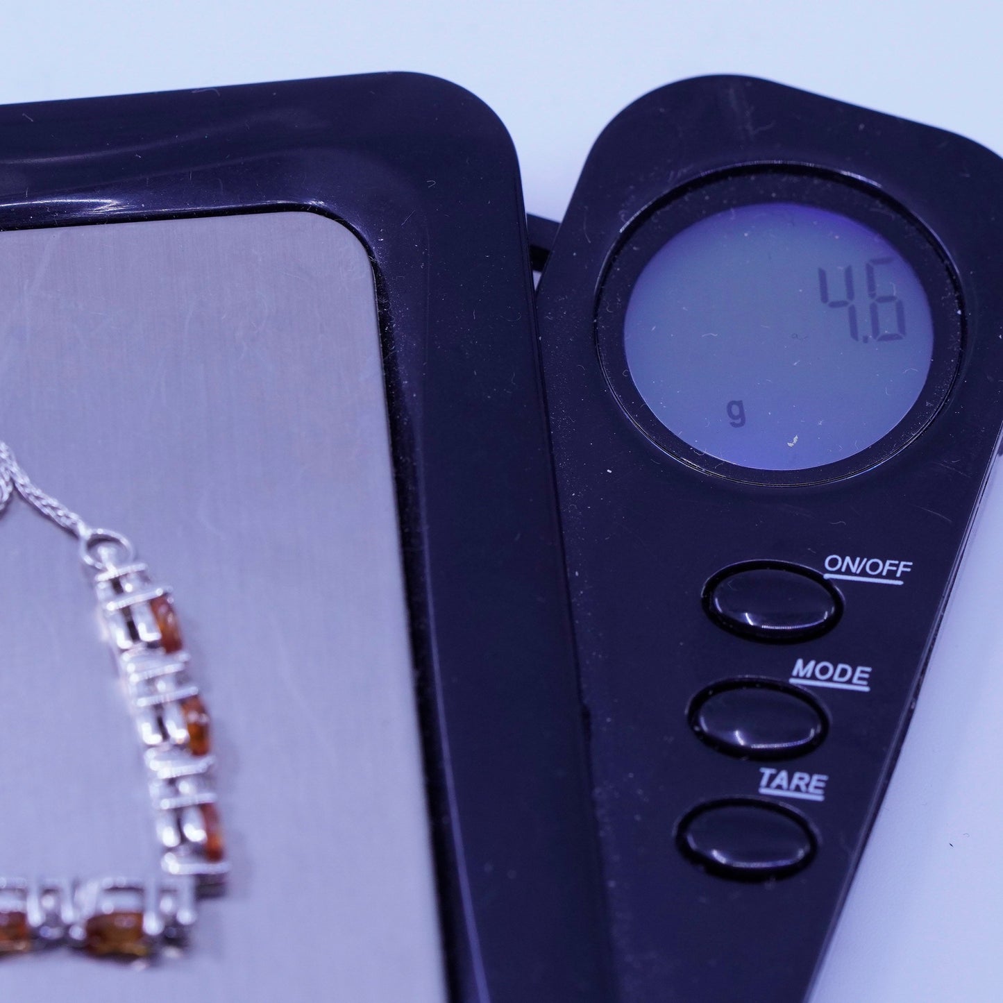 Size adjustable. Jewelry Sterling 925 silver bracelet, box chain with crystal