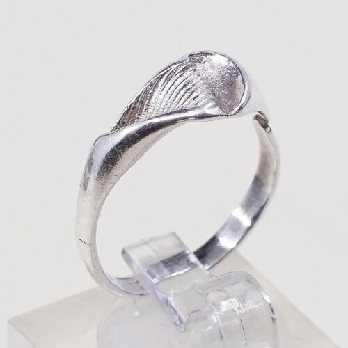 Size 6.5, Vtg Sterling Silver Handmade Ring, Mexico 925 Modern Minimalist Band