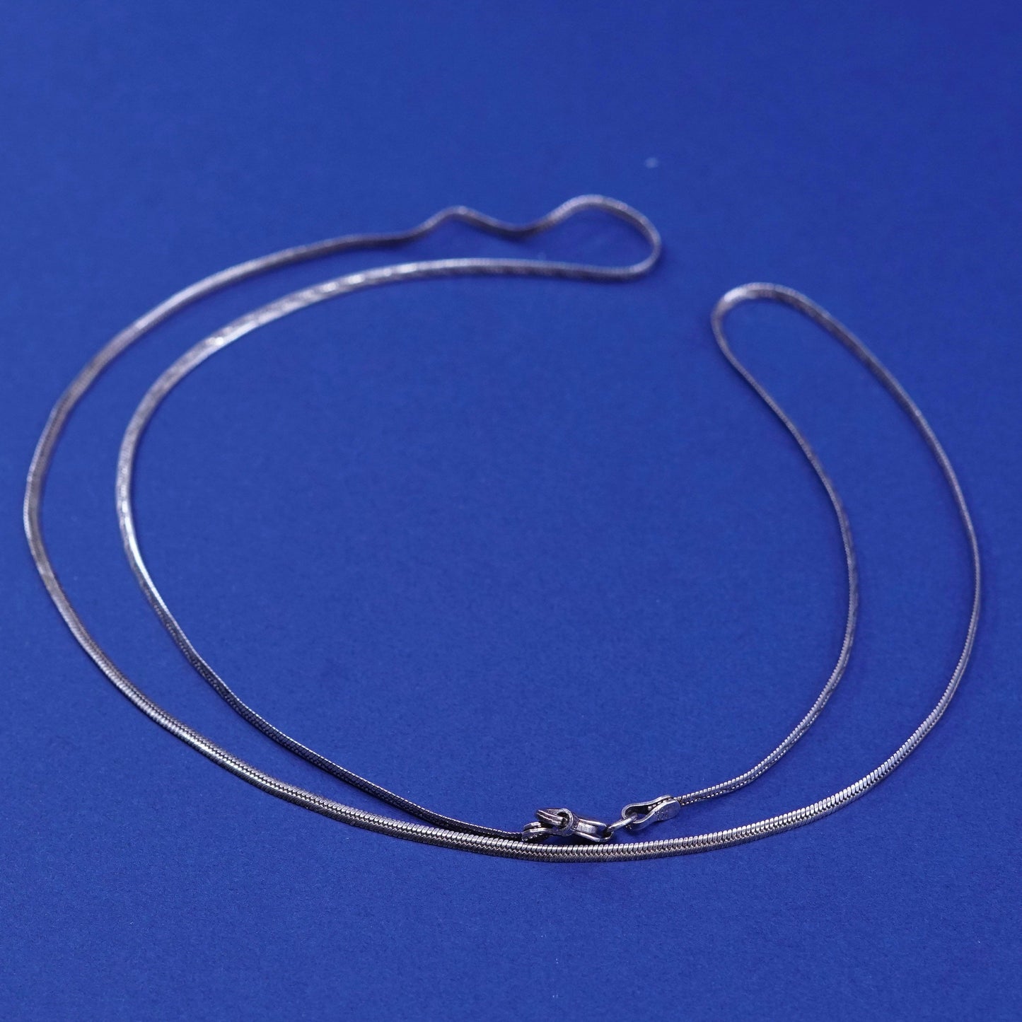 22”, 2mm, vintage Sterling silver handmade necklace, 925 snake chain
