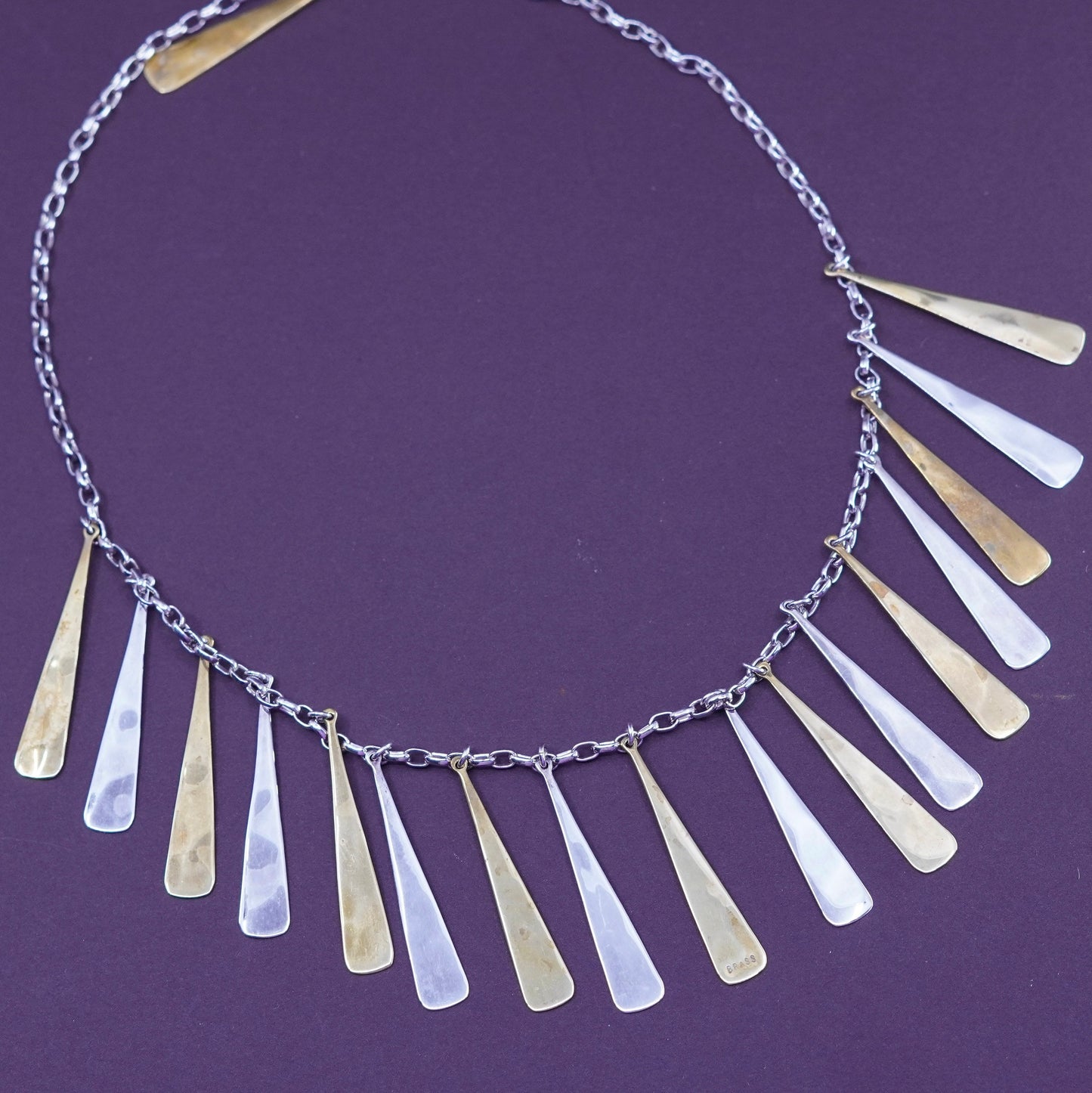 18”, RLM Robert Lee Morris studio Sterling 925 silver necklace, circle chain