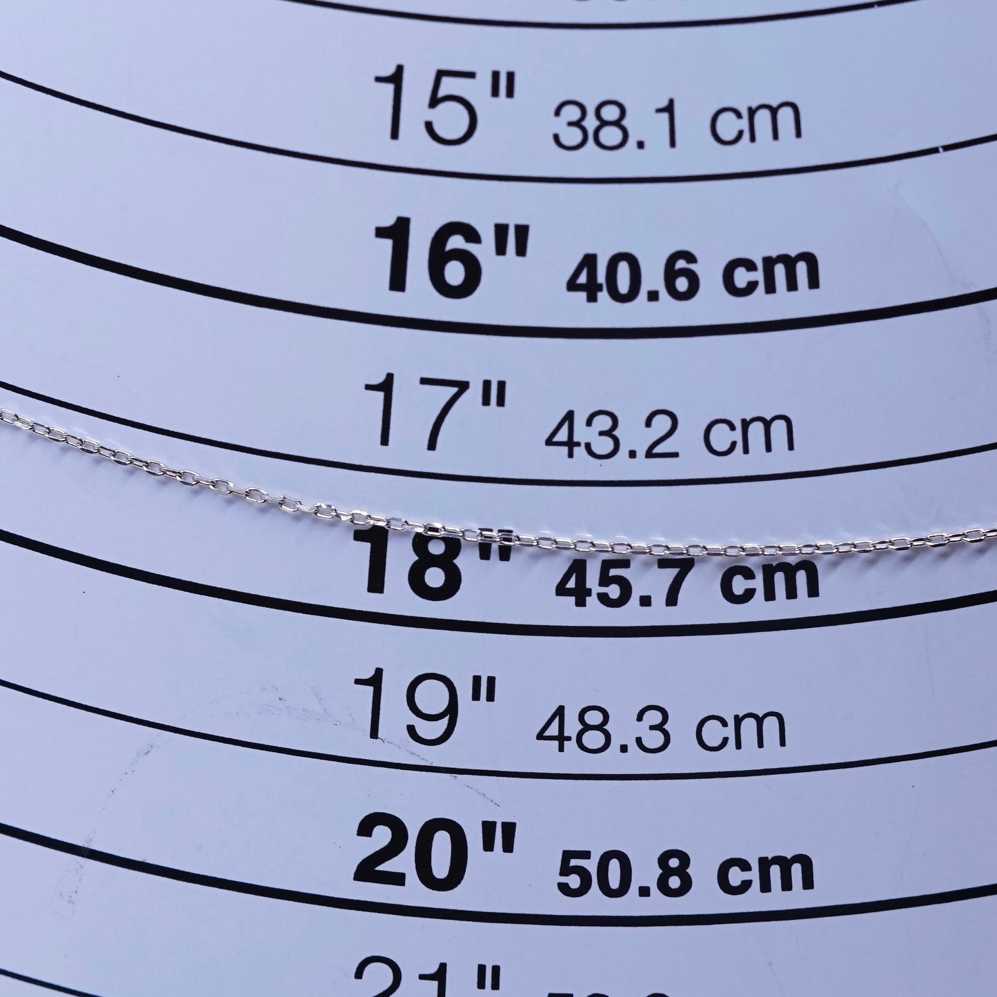 16”+2”, 1mm, Vintage sterling silver circle link chain, Italy 925 necklace