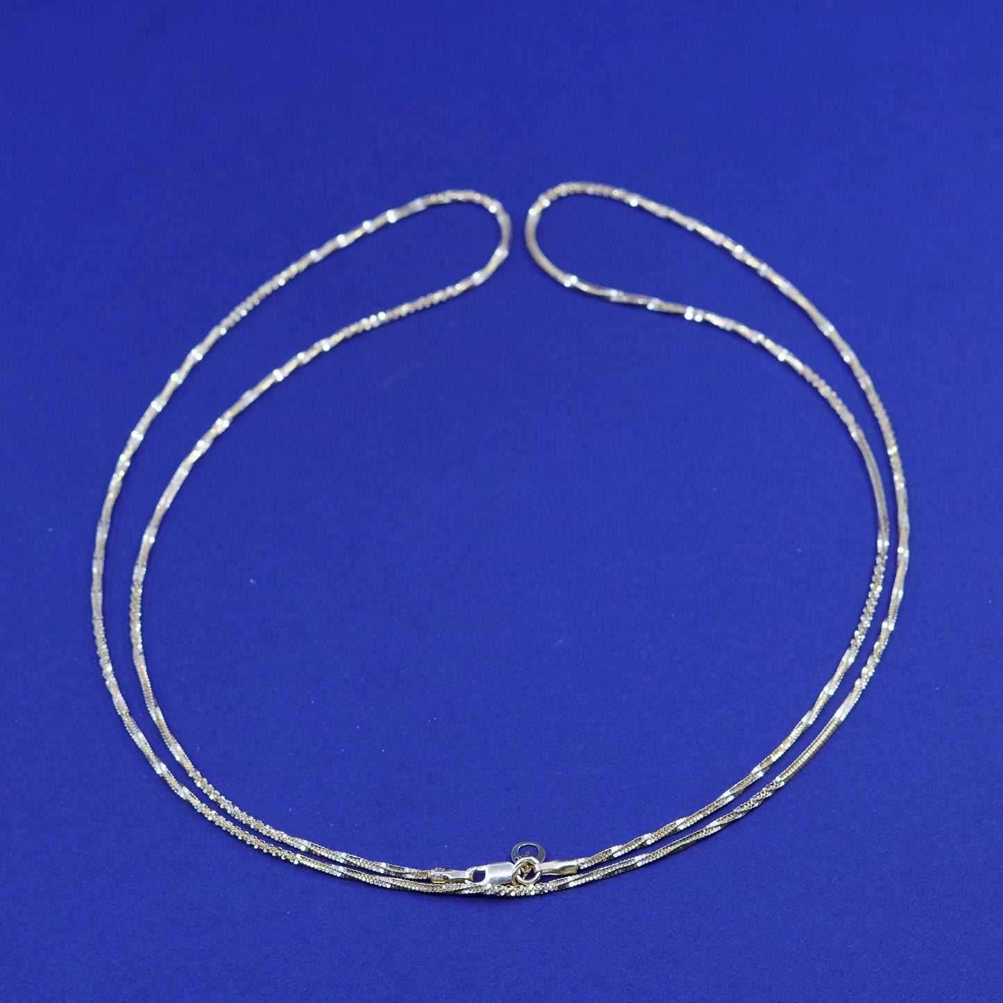 30”, vermeil gold Sterling silver handmade necklace, 925 twisted curb chain