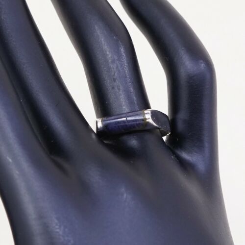 So 8.25, Vintage Mexico sterling silver handmade ring, Modern 925 With Sodalite