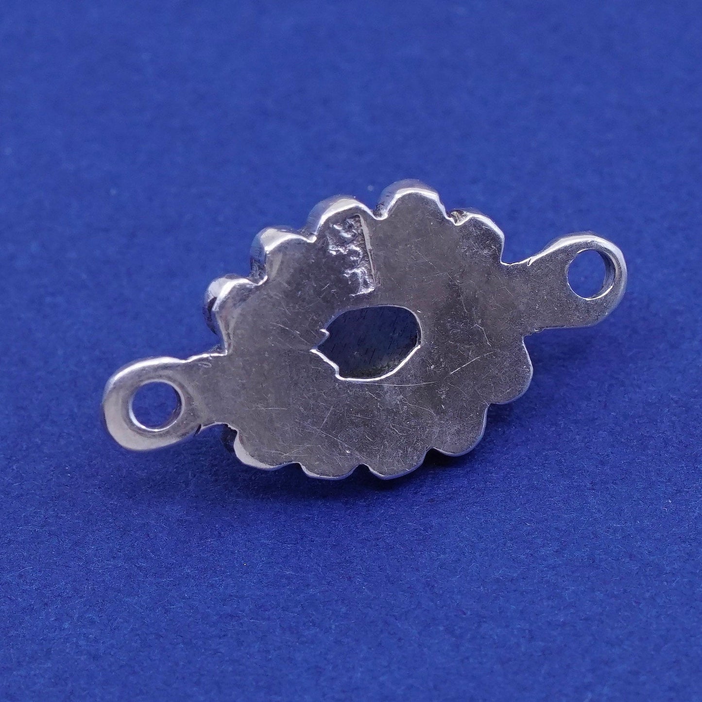 Vintage Sterling 925 silver handmade pendant with moonstone