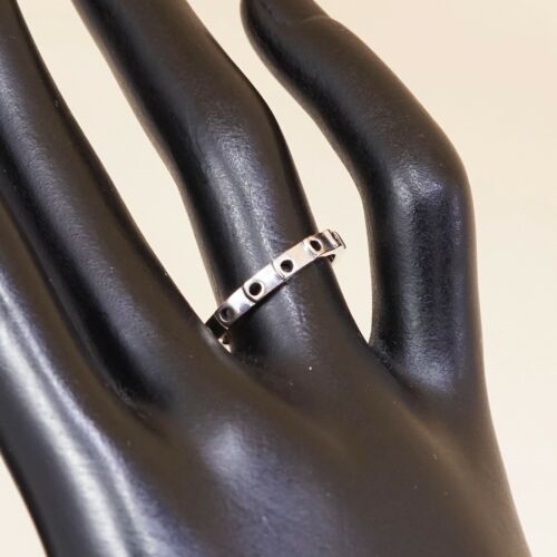 Size 6, Vtg stackable Sterling Silver Handmade Ring 925 Band