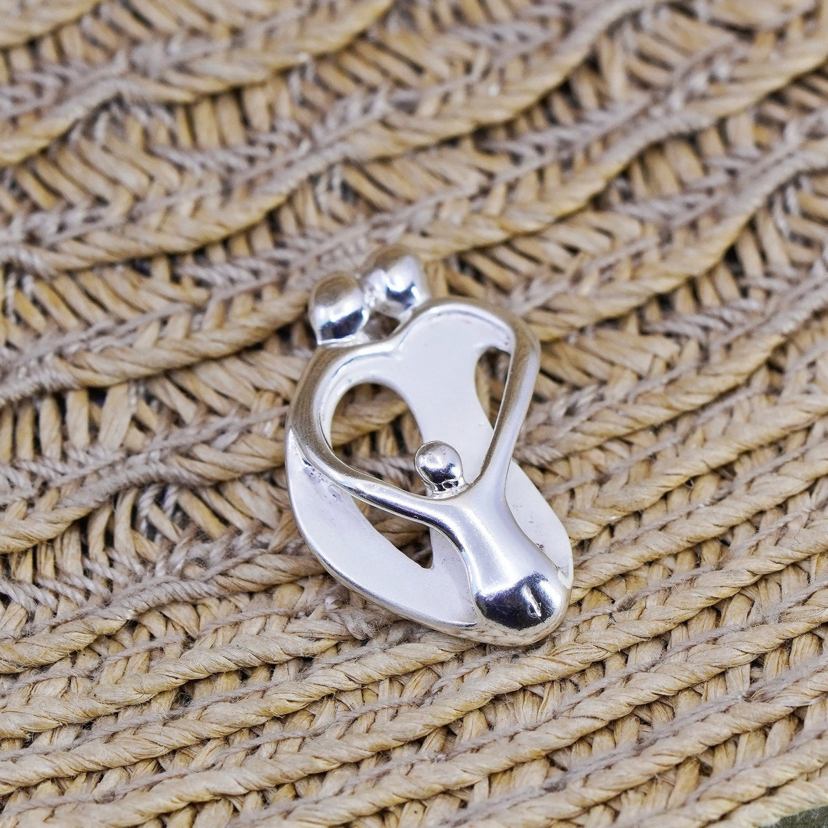 Carolyn Pollack sterling silver handmade Pendant, 925 parents baby, family love